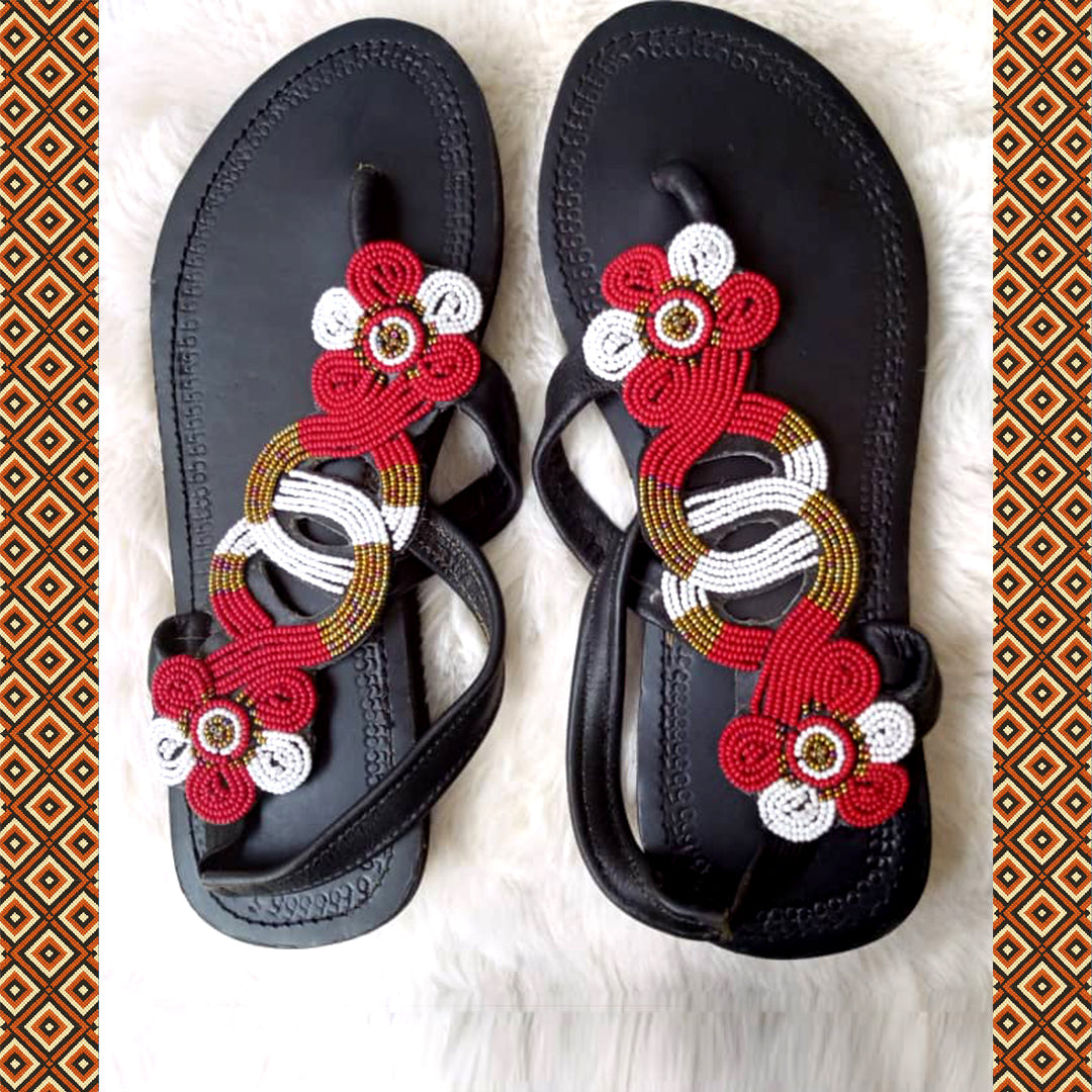 Sandale en cuir avec cordes derrière Extra-Large "BB"