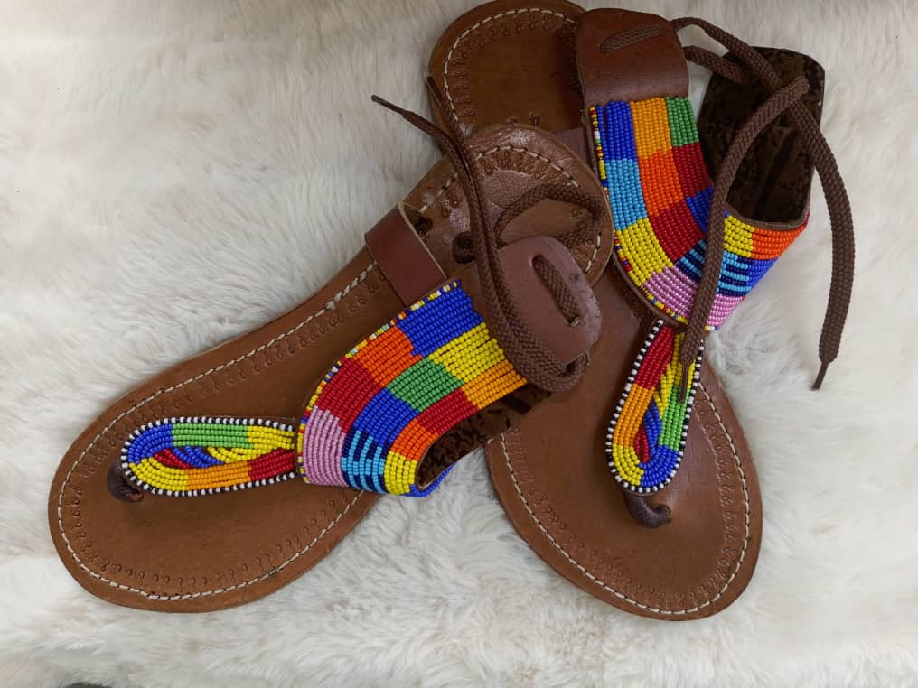 Sandale en cuir avec cordes derrière Extra-Large "BB"