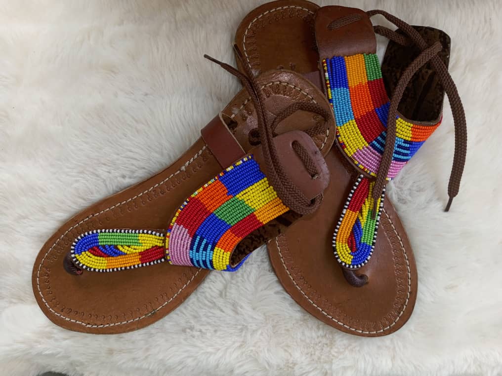 Sandale en cuir avec cordes derrière Extra-Large "BB"