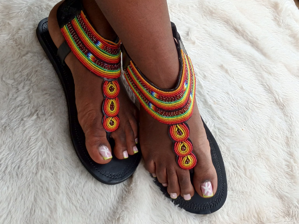 Sandale en cuir avec cordes derrière Extra-Large "BB"