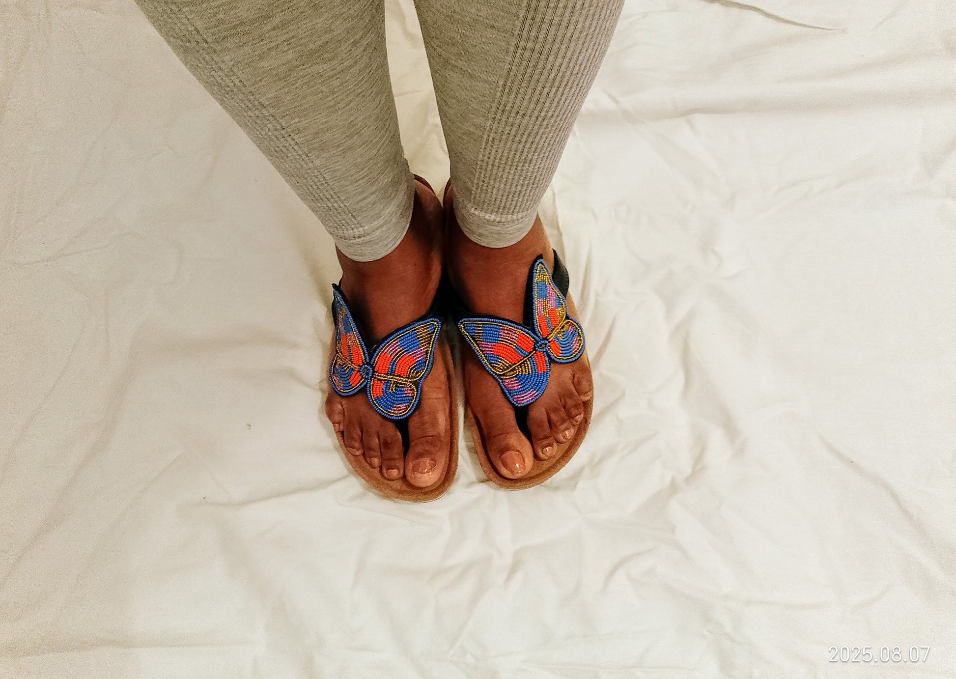 Semelles Véritable aux Perles Papillons