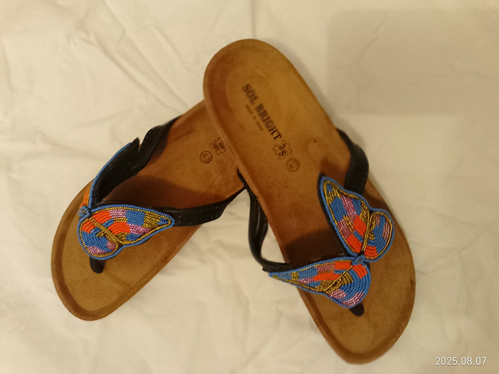 Semelles Véritable aux Perles Papillons