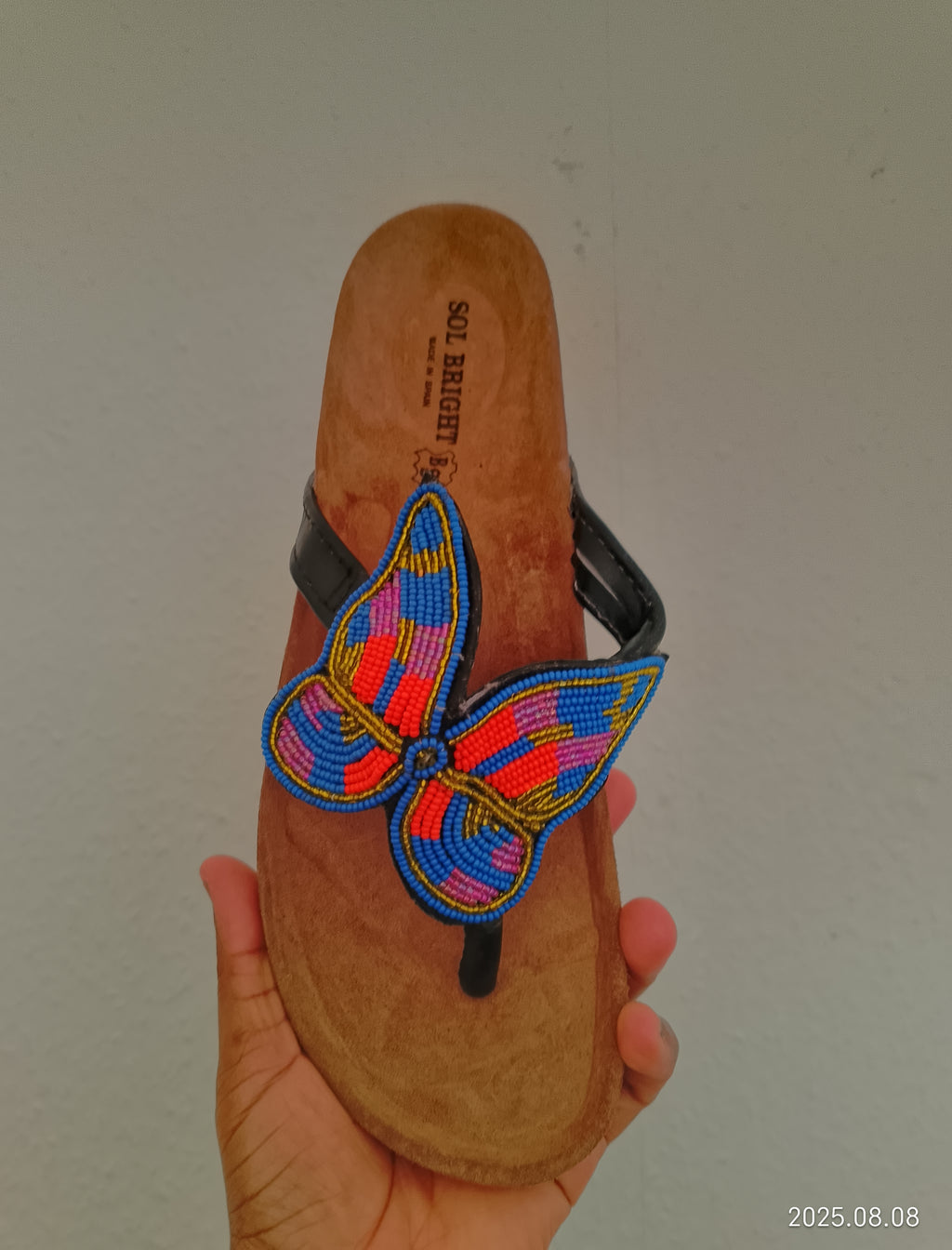 Semelles Véritable aux Perles Papillons