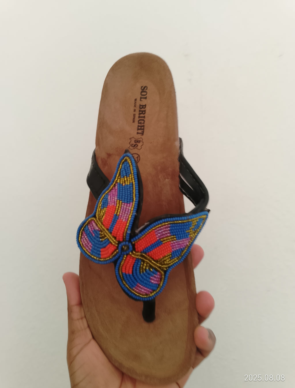 Semelles Véritable aux Perles Papillons