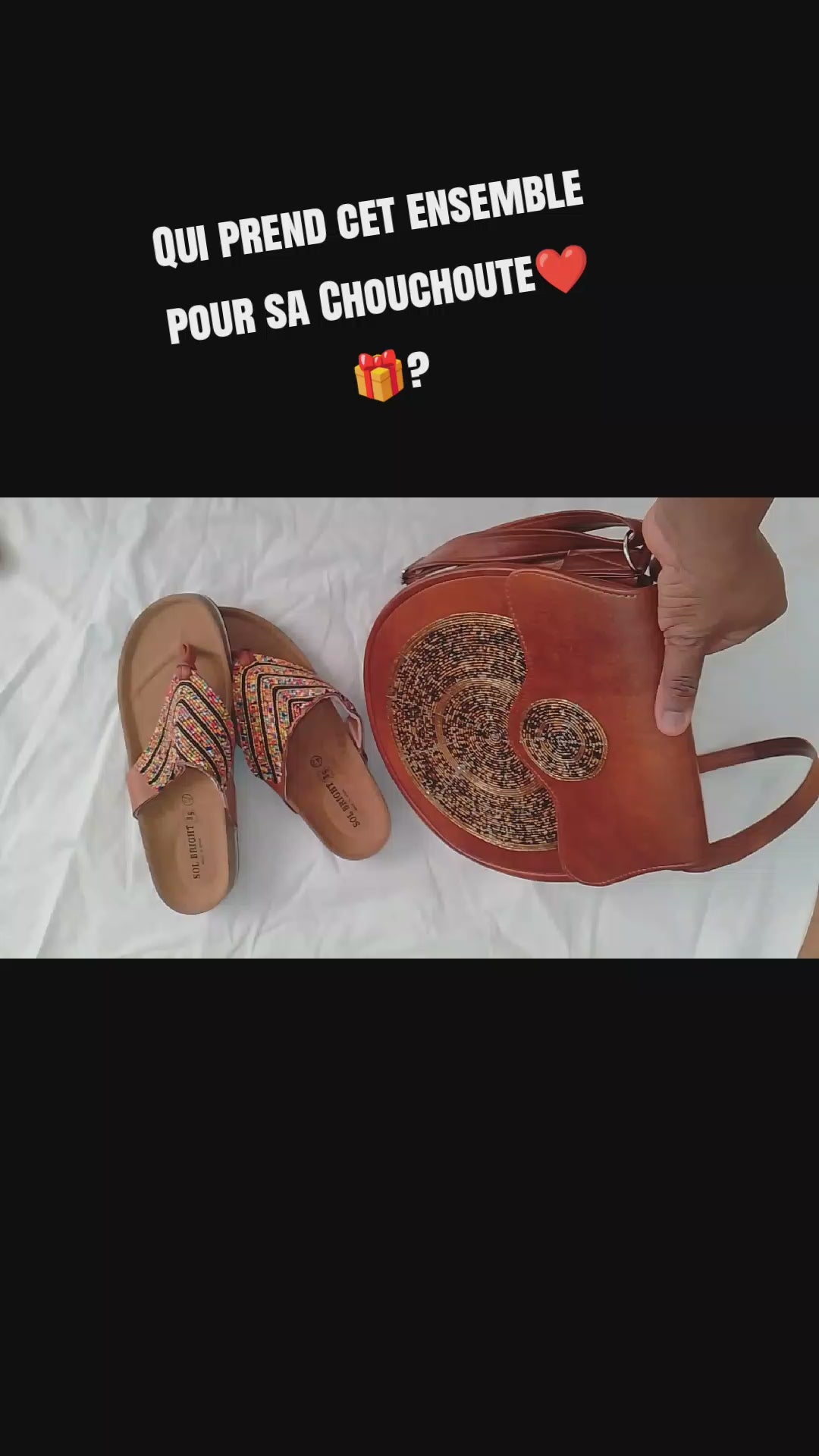 Ensemble sac bandoulière- sandales massai