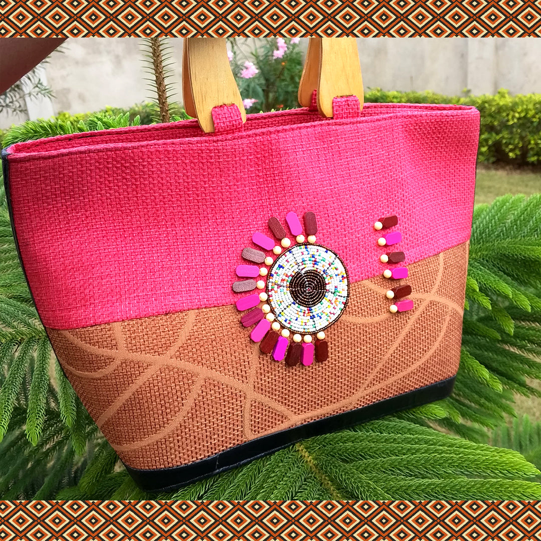 Cabas Élégant en Tissage Artisanal Fin