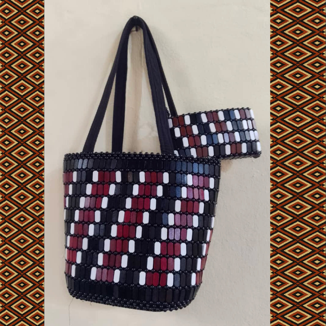 Grand sac massaï-Perlés